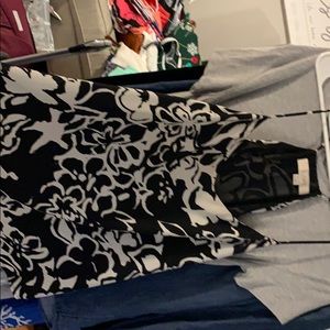 Loft black floral tank